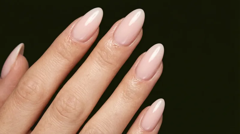 Russian manicure with gel polish on short natural nails by Anna at AnnaProBeauty, Pittsford NY